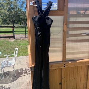 Cinq à Sept Black Halter Maxi Dress for Cocktail